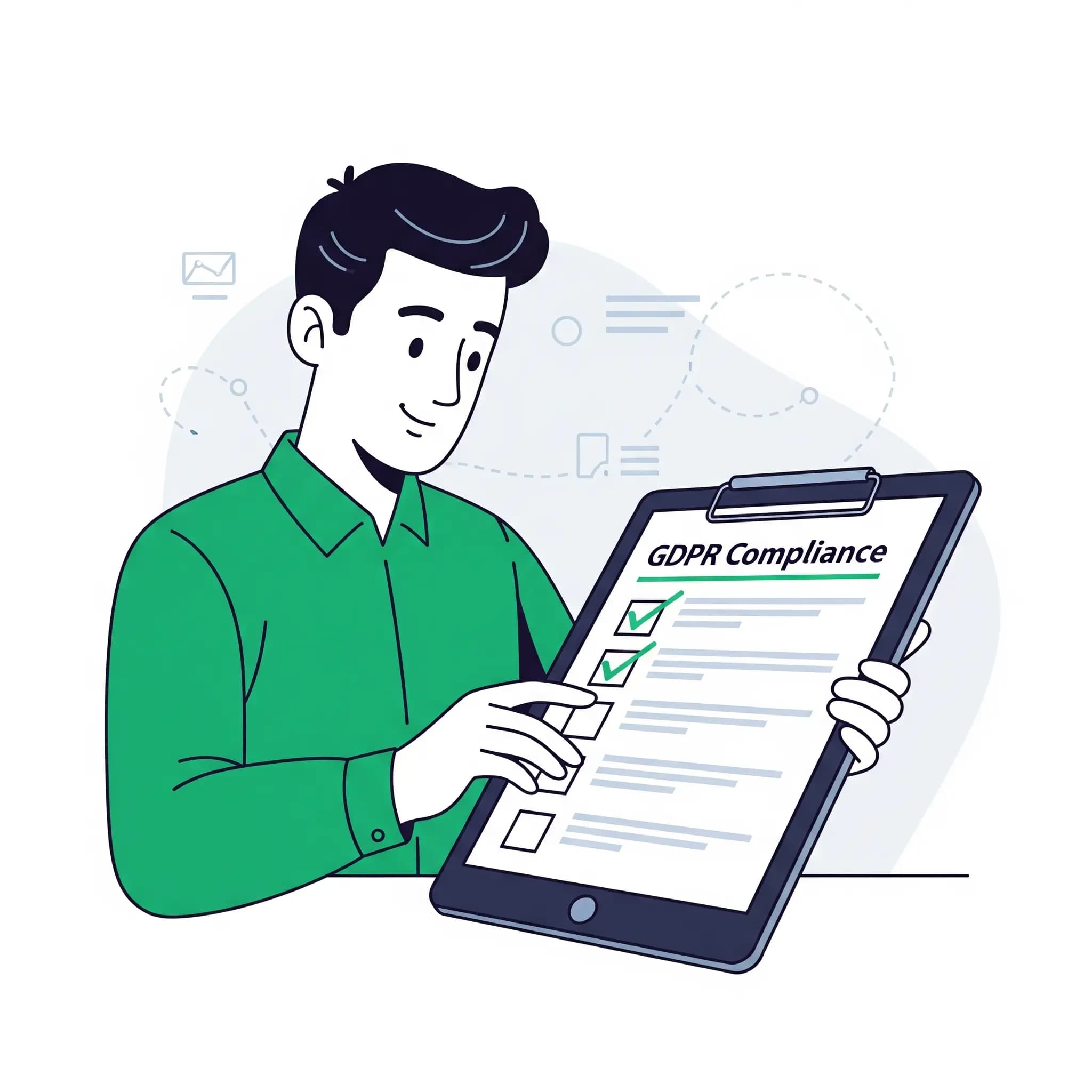 An illustration representing GDPR for small businesses.