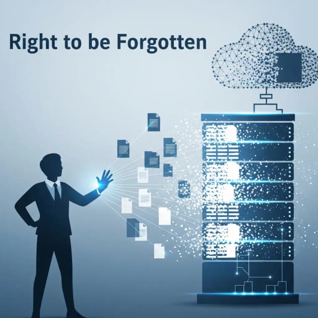 An image representing the Right to Be Forgotten under GDPR.